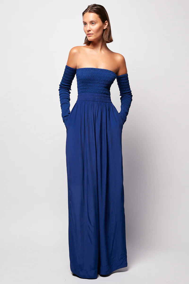 Elasticized Wide Leg Pant