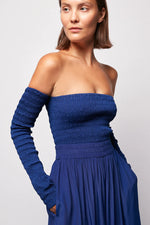 Cold Shoulder Shirred Top