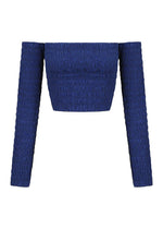 Cold Shoulder Shirred Top