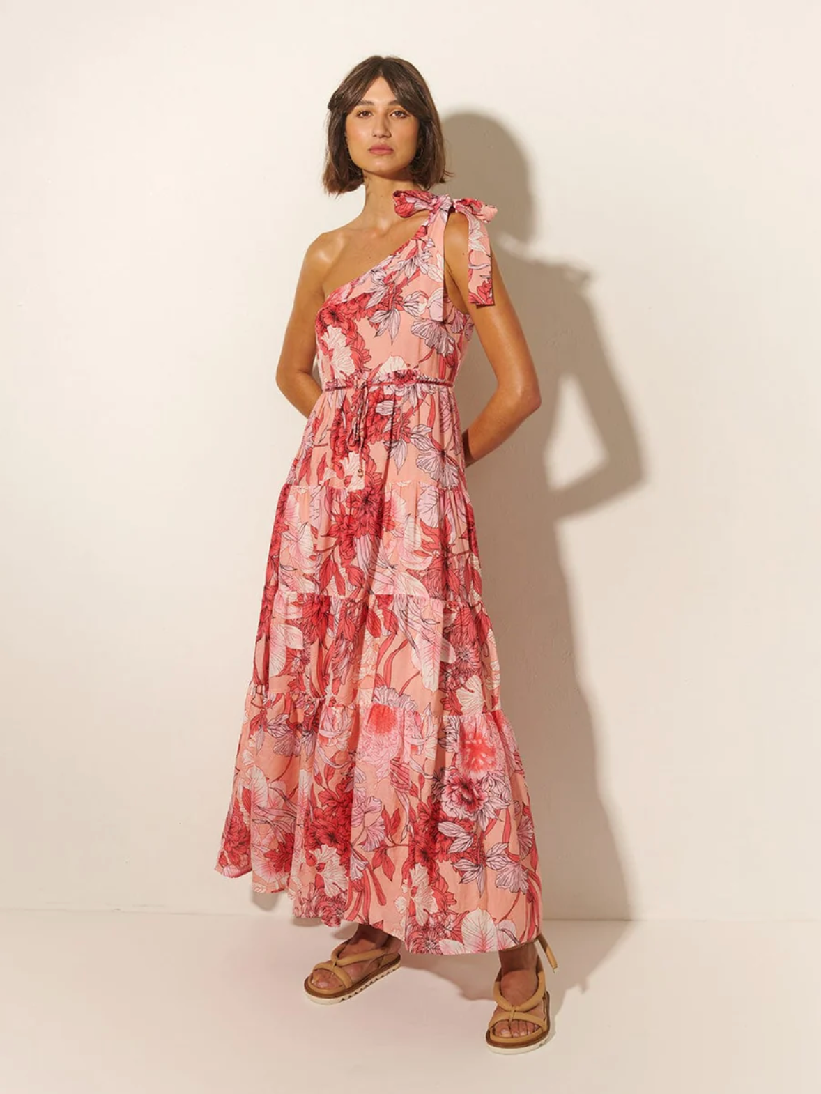 freya maxi dress One Shoulder High Neckline Panel Mesh Size:child-6 YGroup_tropic Formal Dresses For Women