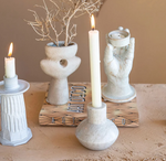 Round Marble Taper Holder