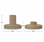 Round Stoneware Candle Holder