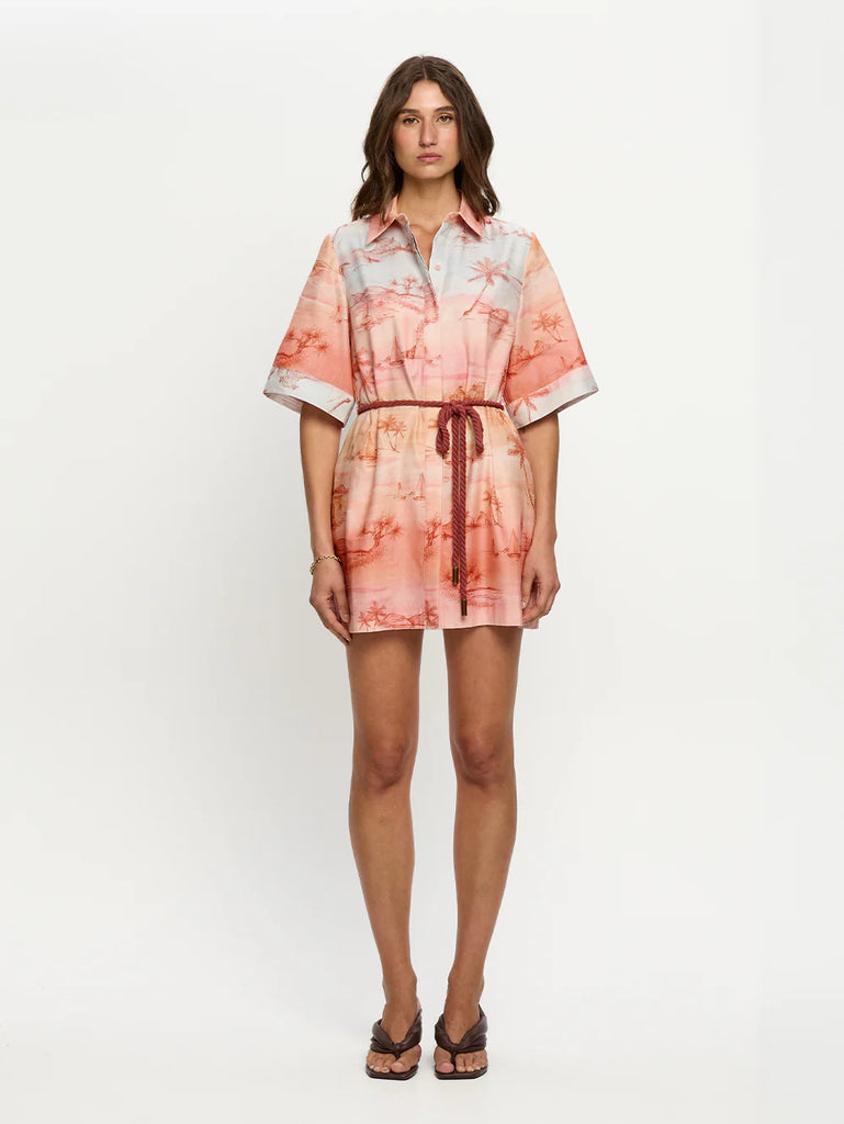 sunset mini dress Sunset Shirt Mini Dress 8 / L