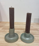 Round Stoneware Candle Holder